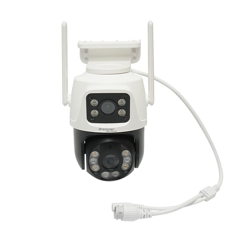 FELÜGYELETI KAMERA, DUPLA LENCSÉS, 8 MP, P2P WIFI 4G 1080P, PTZ, MOZGÁSÉRZÉKELŐ, EMBERI JELENLÉT FELISMERÉS, V380 PRO ALKALMAZÁS