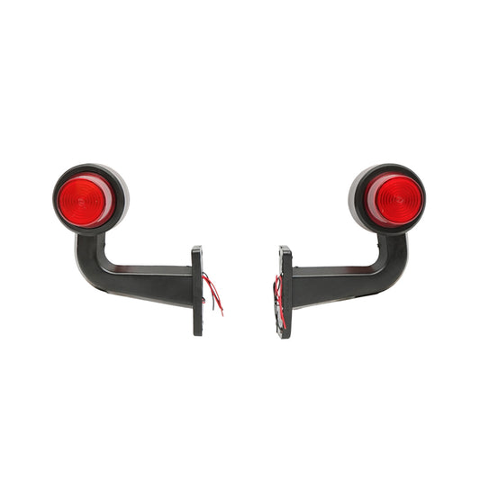 Oldalsó LED-NEON helyzetjelző lámpaszett, karral, 12–24V, piros/sárga, FR0148R/Y, Breckner Germany