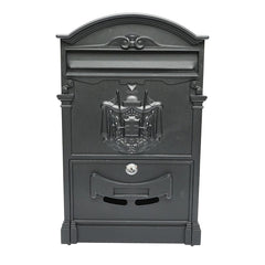 POSTALÁDA EVEREST, FEKETE ANTRACIT 410X260X90MM, 2 KULCCSAL ÉS RÖGZÍTŐ TARTOZÉKOKKAL