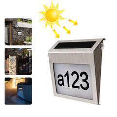 LED lámpa 0,18W, házszám kijelzéssel, 2V/80mA napelemmel és 1,2V/1200mAh akkumulátorral, Breckner Germany