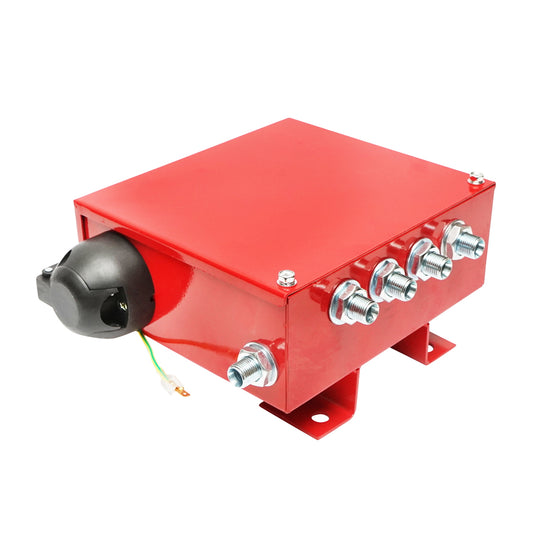 Elektromágnesszelep vezérlőegység csörlőhöz, 12V, 2 zárt / 2 nyitott, erdészeti traktorhoz