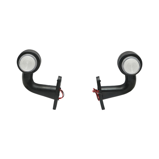 Oldalsó LED/NEON helyzetjelző lámpa szett, piros-fehér, 12–24V, Breckner Germany