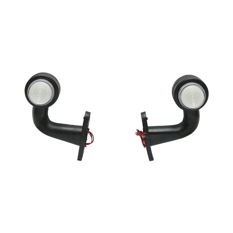 Oldalsó LED/NEON helyzetjelző lámpa szett, piros-fehér, 12–24V, Breckner Germany