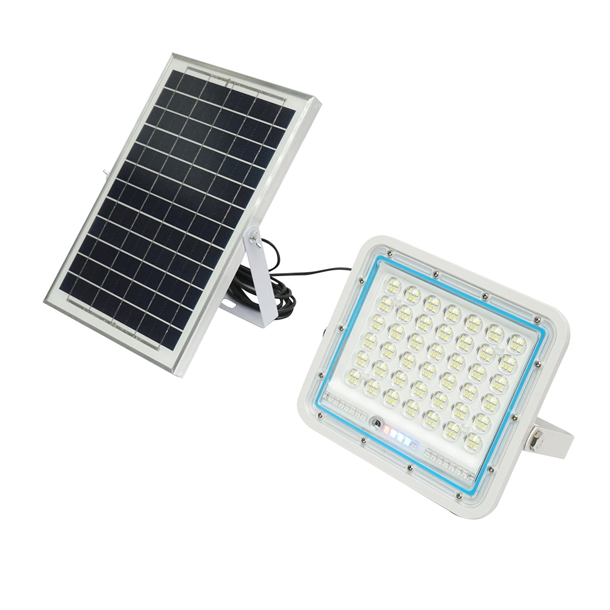 LED reflektor 100W, 8W napelemmel, 5000 mAh akkumulátorral és távirányítóval, IP66, Breckner Germany
