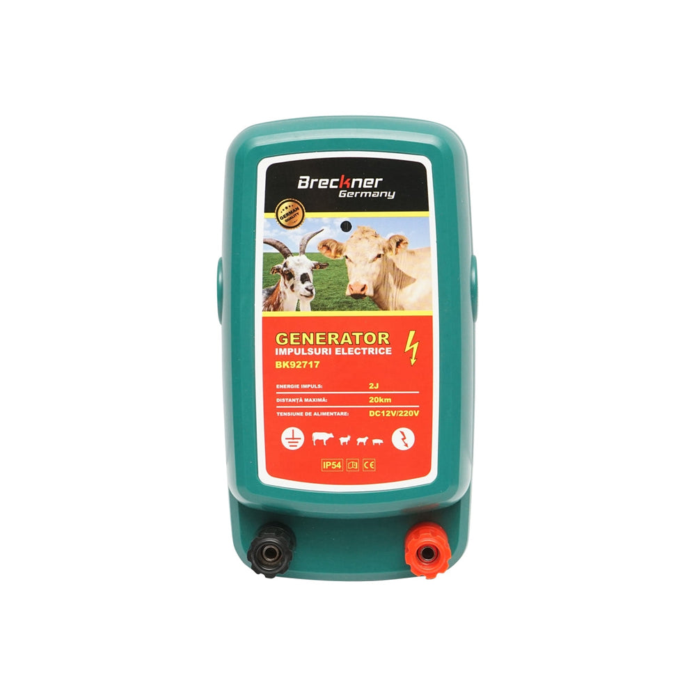 Impulzusgenerátor 2 joule, 20km elektromos kerítéshez 12V/220V, ip54 BRECKNER GERMANY