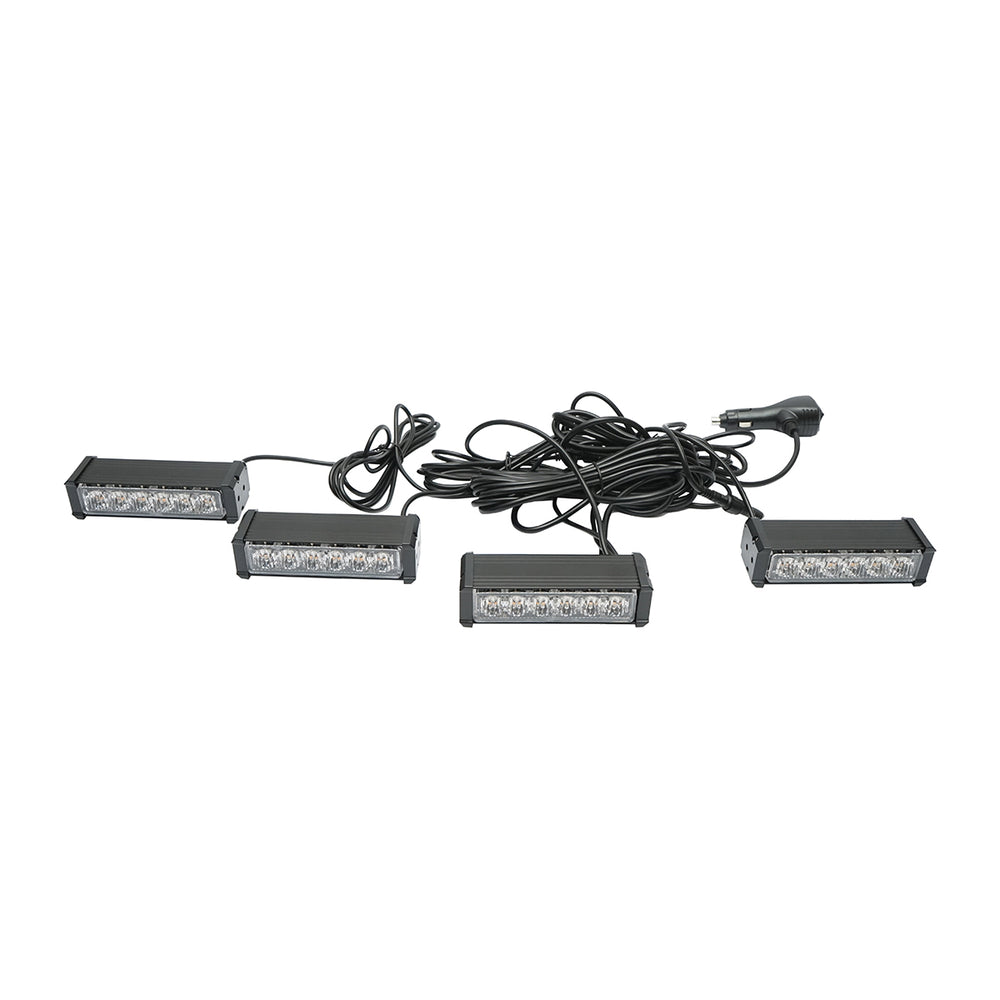 Stroboszkópos fényhíd készlet 6 LED-del, sárga fény 12V BRECKNER GERMANY