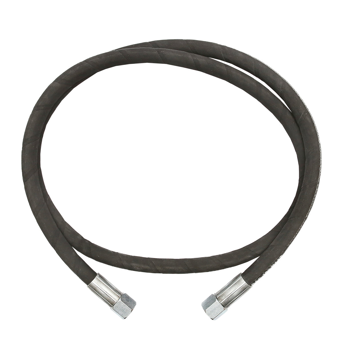 Magasnyomású tömlő 2SN DN10, hidraulikusan préselt csatlakozókkal, hossza 1800 mm (M20×20 redukcióval)