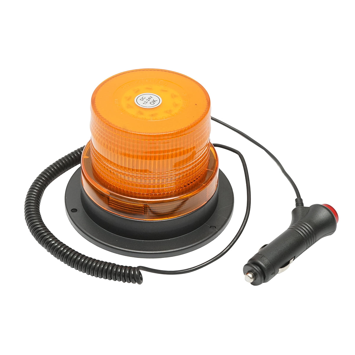 LED villogó, 12–24V, 3 funkcióval, mágneses talppal, IP65