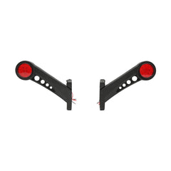 OLDALSÓ LED HELYZETJELZŐ LÁMPASZETT, 12–24V, PIROS-FEHÉR, RUGALMAS PVC HÁZZAL, BRECKNER GERMANY