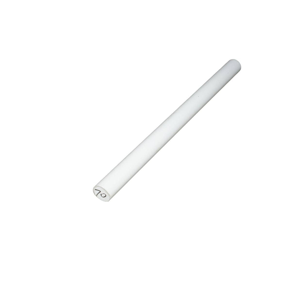 Teflon (PTFE), politetrafluoretilén fehér rúd, 80x1000mm, 8.9 kg