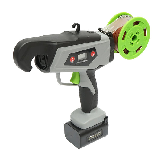 Automata kötözőgép szőlőhöz, zöldségekhez, gyümölcsfákhoz, 60W, Li-ion akkumulátor 16.8V, 25 mm átmérő