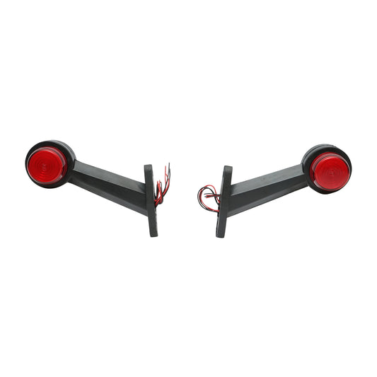 Oldalsó helyzetjelző LED/NEON lámpa, piros-fehér, 12V–24V, Breckner Germany