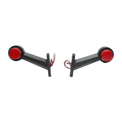 Oldalsó helyzetjelző LED/NEON lámpa, piros-fehér, 12V–24V, Breckner Germany