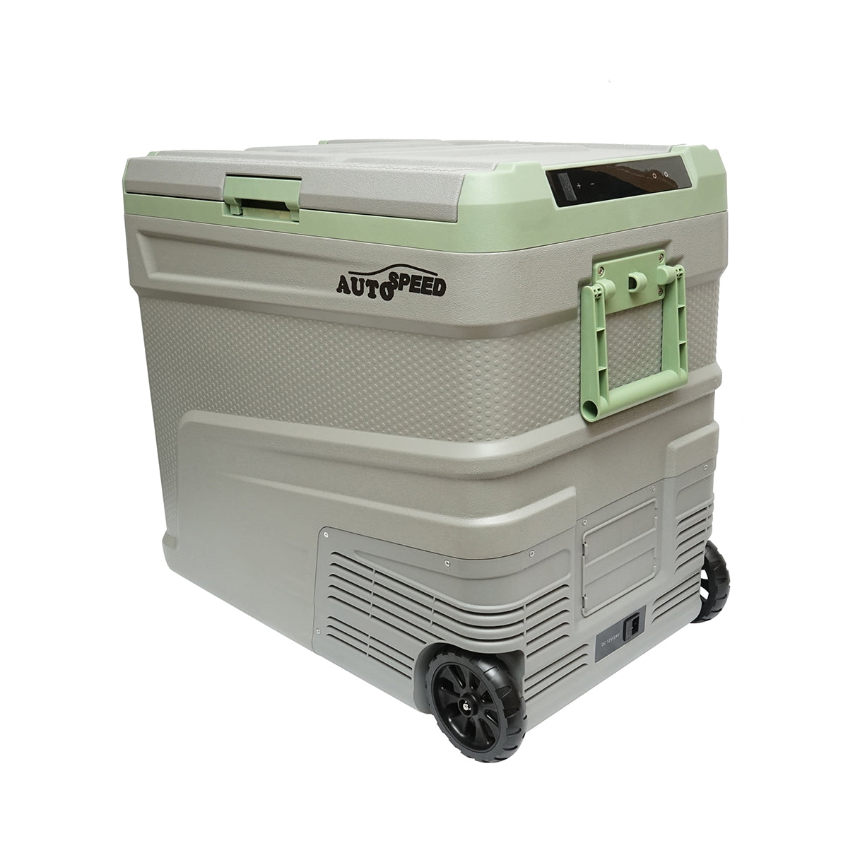 Autós hűtőszekrény kompresszorral, 60W, 64.2L kapacitás, 12–24–220V tápfeszültség, LCD kijelző, USB, 692x416x585 mm, G65 AUTOSPEED