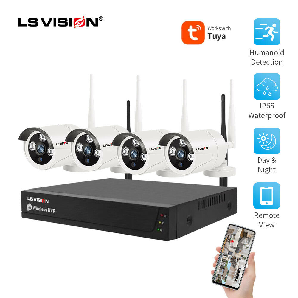 CCTV megfigyelőrendszer, 4 kamerával, mozgásérzékelővel, WIFI 2.4G, HD, Ls Vision