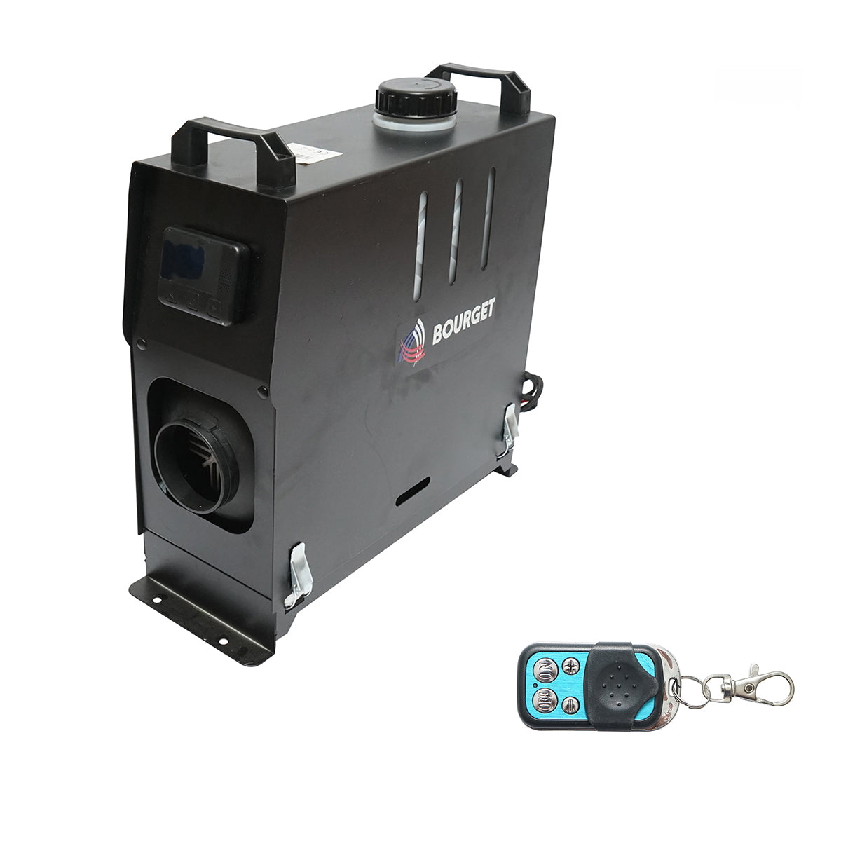 Állóhelyzeti fűtés, gazdaságos sirocou 12–24V, 5KW, LCD kijelzővel és távirányítóval, Bourget