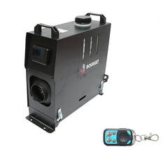 Állóhelyzeti fűtés, gazdaságos sirocou 12–24V, 5KW, LCD kijelzővel és távirányítóval, Bourget