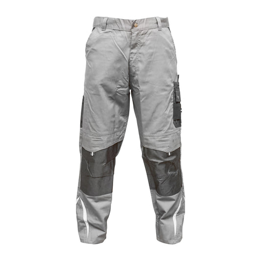 Munkanadrág poliészter és pamut keverékből, szürke-fekete, L méret, Breckner Germany