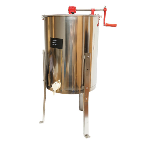 Kézi mézpergető, 4 keretes, rozsdamentes acélból