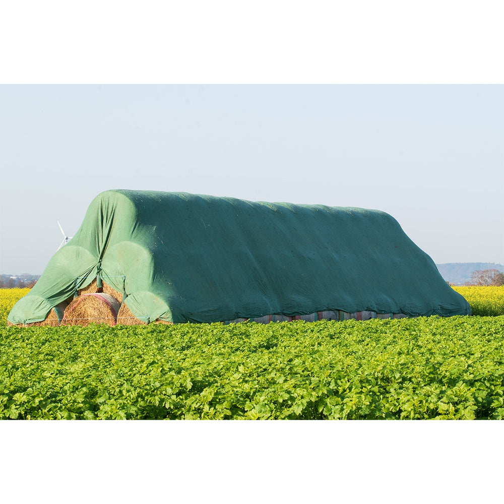 Fedőponyva bálákhoz szénához és szalmához zöld 12x25m, 140gr BRECKNER GERMANY