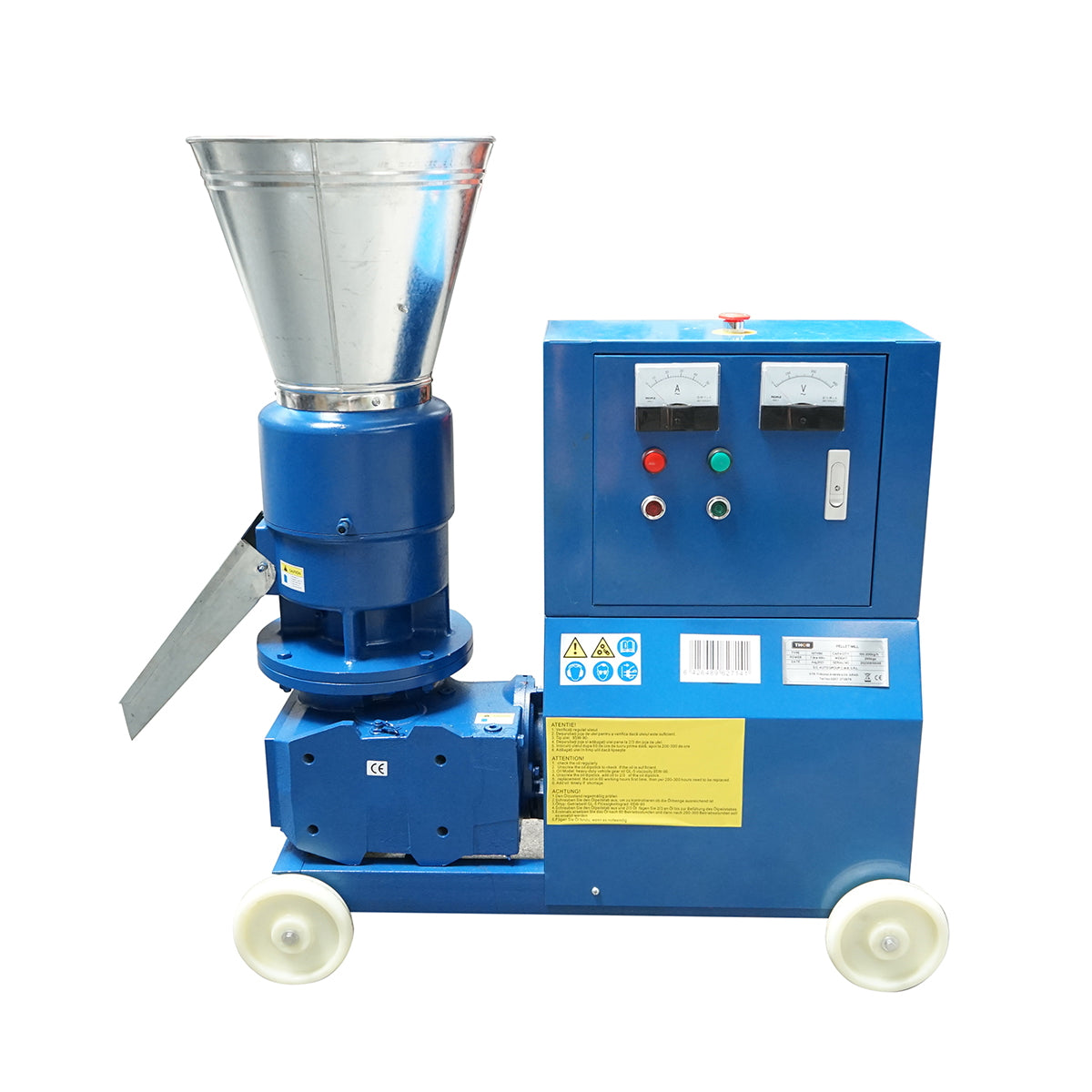 Takarmánygranuláló, gabonaprés, 7,5KW, 380V, 6 mm-es matricával, max. teljesítmény 150 kg/h