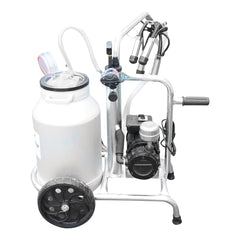 TEHÉNFEJŐ GÉP 160 CC GYŰJTŐEGYSÉGGEL, HORGANYZOTT VÁZZAL, 30 LITERES ALUMÍNIUM TARTÁLLYAL, 1 ÁLLÁSOS, ROZSDAMENTES ACÉL FEJŐPOHÁRRAL, BRECKNER GERMANY