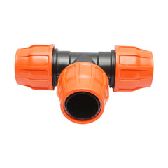 T-idom, egyenlő Layflat kompressziós csatlakozással, D3x3x3 col, PN6, öntözőrendszerhez