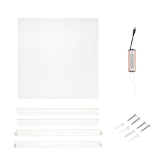 LED panel kerettel, 220V / 40W, 3200 lm / 6400K, 600x600 mm, driverrel, 600mA, Breckner Germany