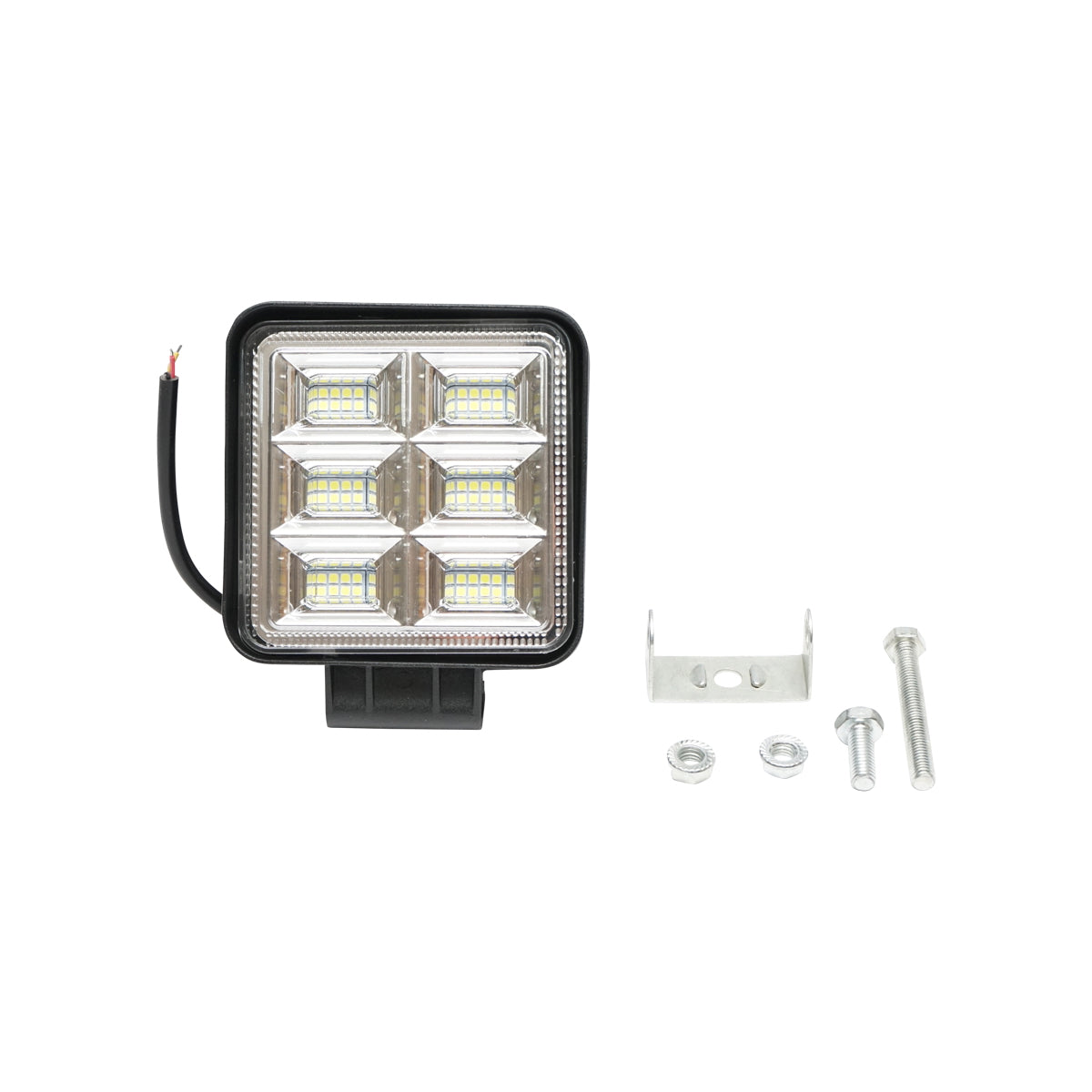 Négyzetes LED reflektor, 6 SMD zónával, 64W, 12V/24V (10–30V), Breckner Germany