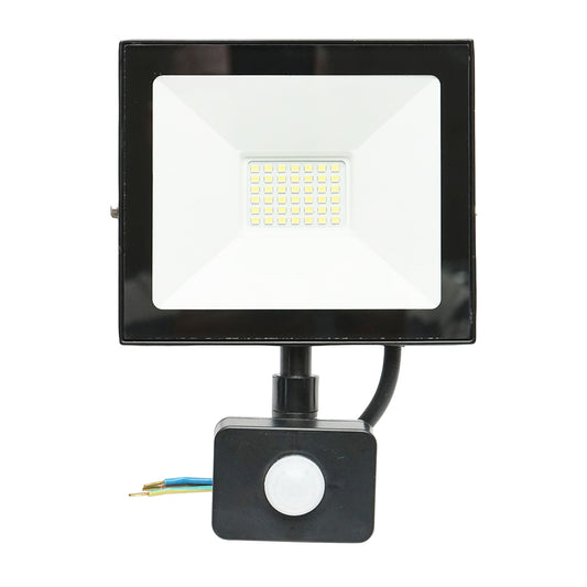 LED reflektor 30W, 2700 lm, 6400K, IP44, 220V–240V tápellátással, mozgásérzékelővel, Breckner Germany
