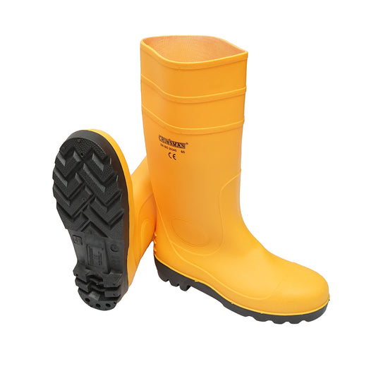 Munkavédelmi gumicsizma, sárga, 43-as méret, Crownman