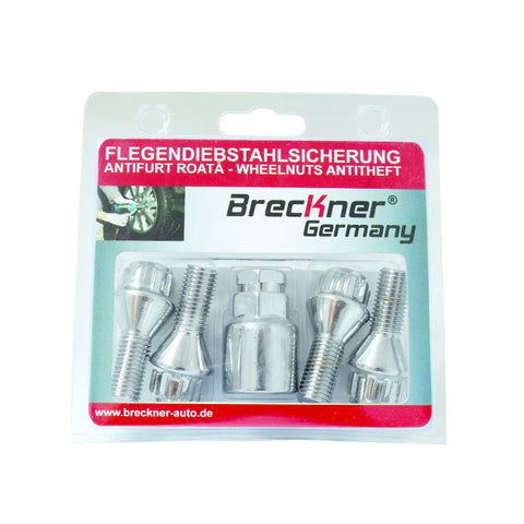 4 darabos kerékbiztosító csavar készlet speciális kulccsal, Dacia-hoz, M12x1.5x23 mm, kúpos I3