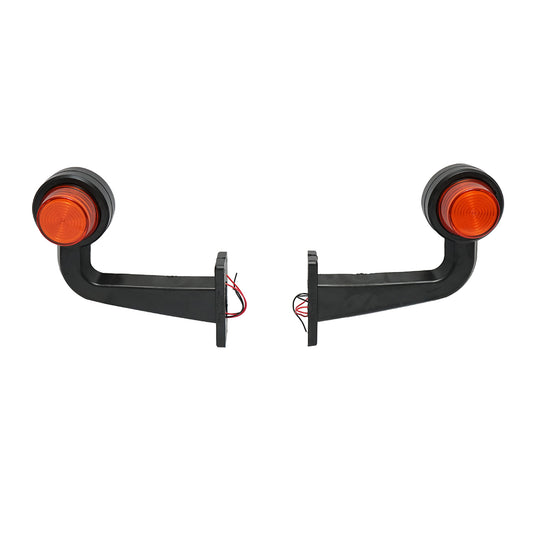 Oldalsó LED helyzetjelző lámpaszett, karral, 12–24V, sárga-piros, FR0158, Breckner Germany