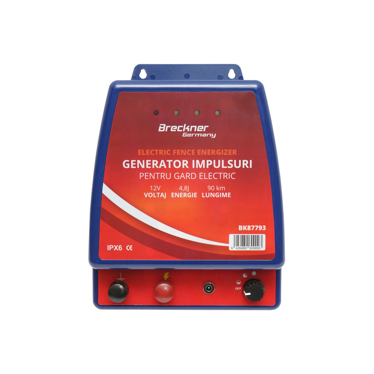 Impulzusgenerátor elektromos kerítéshez, 4,8 Joule, 12 V / 220 V, Breckner Germany