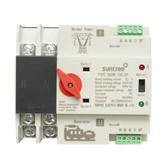 ATS 220V egyfázisú kapcsoló, ATS-2P-63A ATS-2P-63A automatikus leválasztó kapcsoló a fotovoltaikus panelekről a hálózatra Suntree