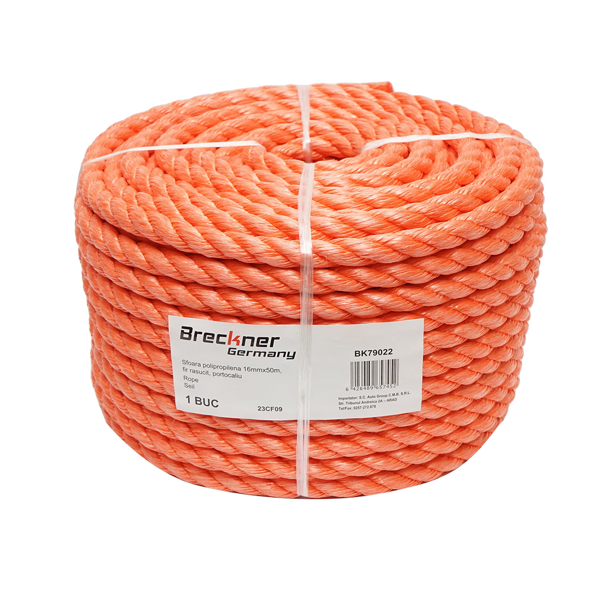 PP SODROTT KÖTÉL 16MMX25M, NARANCSSÁRGA BRECKNER GERMANY