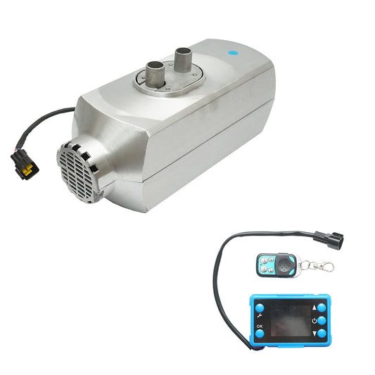 Sirocou, állóhelyzeti fűtés 12V, 5KW, távirányítóval, LCD kijelzővel és Kyocera izzítógyertyával, Breckner Germany