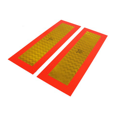 Fényvisszaverő lemez, téglalap alakú, utánfutóhoz, szett, méret: 595x195 mm