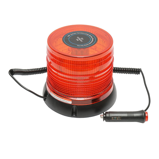 LED villogó, 12–24V, mágneses talppal, IP65