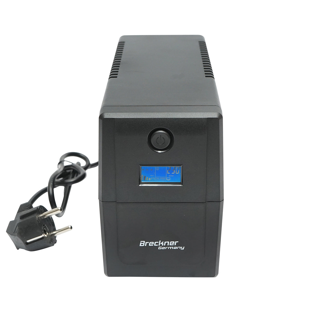 UPS 600VA/360W 7Ah akkumulátorral és 2 shuko aljzattal, LCD, USB, AVR Breckner Germany