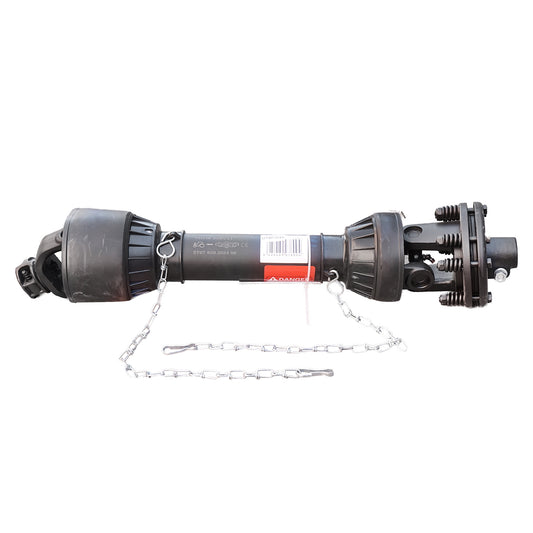 Kardántengely 850 mm, S7 T7, kéttárcsás kuplunggal, kereszt 30,2x106,5 mm, csillag alakú csővel, 1 3/8" Z=6, rotációs kapához