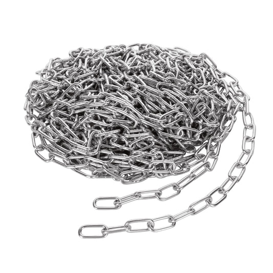 Horganyzott acéllánc, rövid szemű, 5mm, DIN5685A, 50m