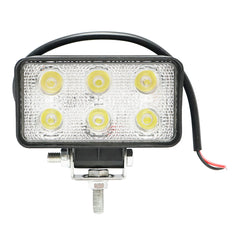 LÁMPA, 6 LED-DEL, 10–60V, 18W, 60° SUGÁRZÁSI SZÖG, NÉGYZETES KIVITEL