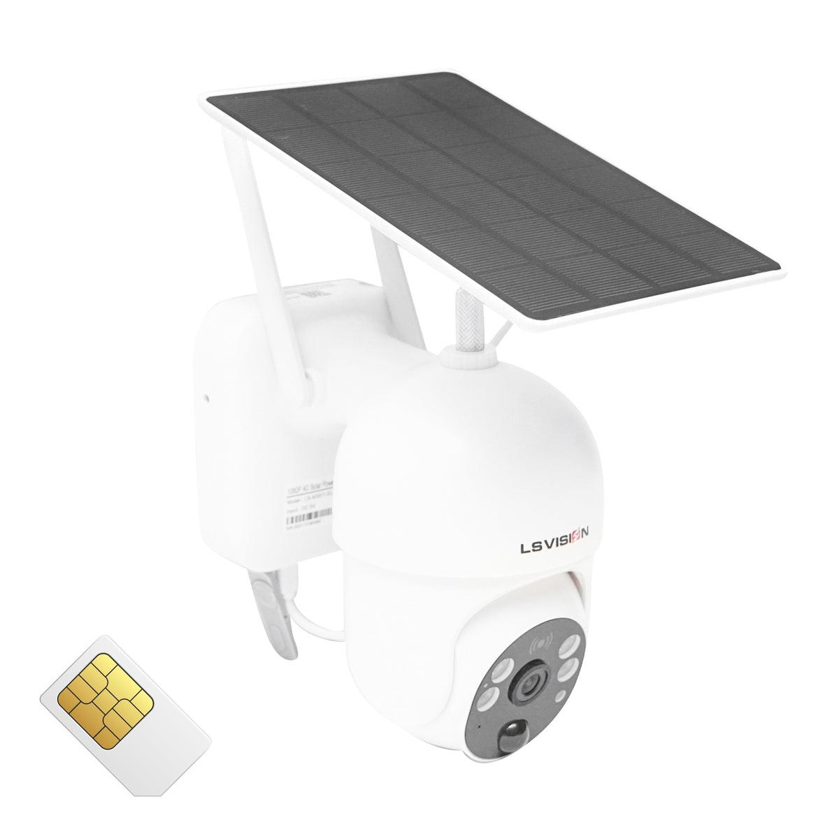 Dupla lencsés felügyeleti kamera, 4 MP, 4G SIM + WIFI 2.4GHz, 7.6W napelemmel, 18650 mAh akkumulátor, 360° PTZ, PIR mozgásérzékelő, riasztás, éjjellátás, iCSee alkalmazás