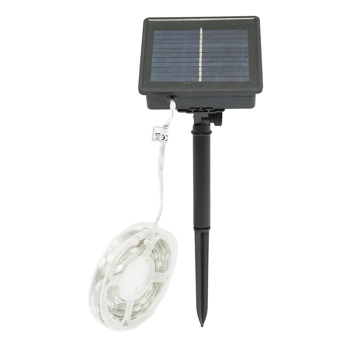 LED szalag napelemes, 5V, 5 m, távirányítóval, RGB+IC, IP65, Breckner Germany