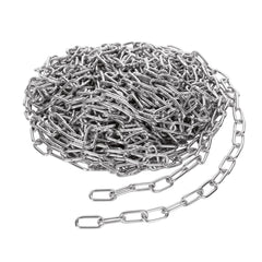 HORGANYZOTT ACÉLLÁNC RÖVID LÁNCSZEMEKKEL 4MM, DIN5685A, 50M