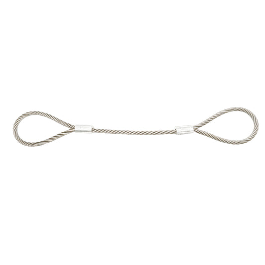 Csörlőkötél „ciochinar” típusú, acél, 6x37, fi 16 mm, 1 m, 2 szemmel