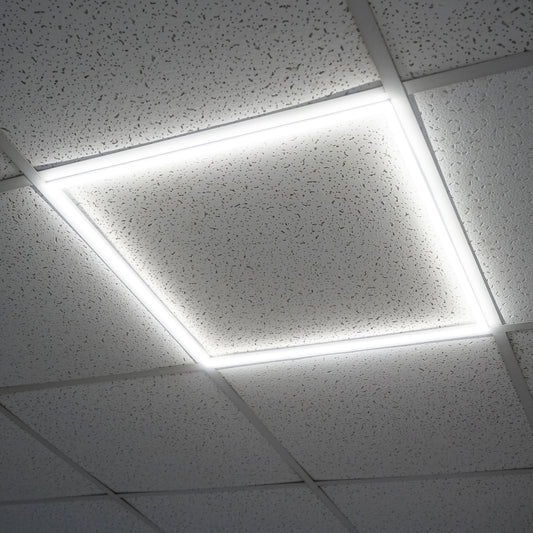 Slim LED panel 48W, 220V, 595x595x7 mm, álmennyezetbe, Breckner Germany
