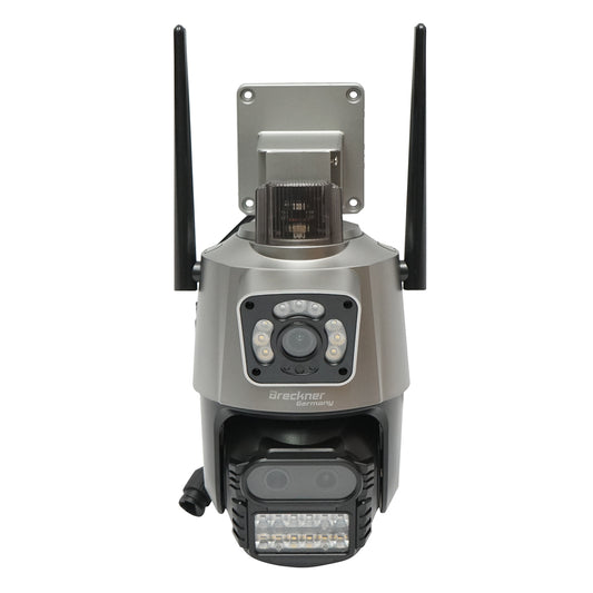 Felügyeleti kamera, 3 lencsével, 2 db 9 MP objektív, P2P WIFI 2.4GHz, PTZ, mozgásérzékelő, sziréna, emberi jelenlét felismerés, iCSee alkalmazás