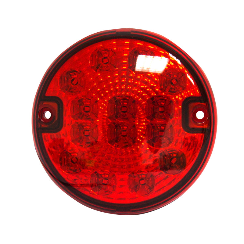 LED ködlámpa, piros, átmérő: 140 mm, 12–24V